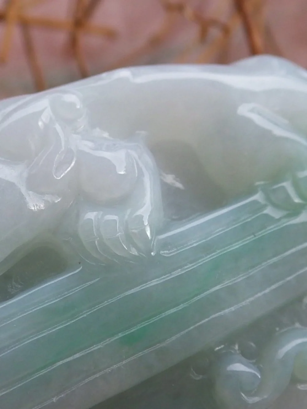 Certified Natural Myanmar Burma A Jade jadeite Dragon Pi Xiu Guitar Pendant